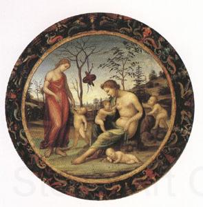 Giovanni Sodoma Sacred and Profane Love with Anteros,Eros and Two Other Cupids (mk05)
